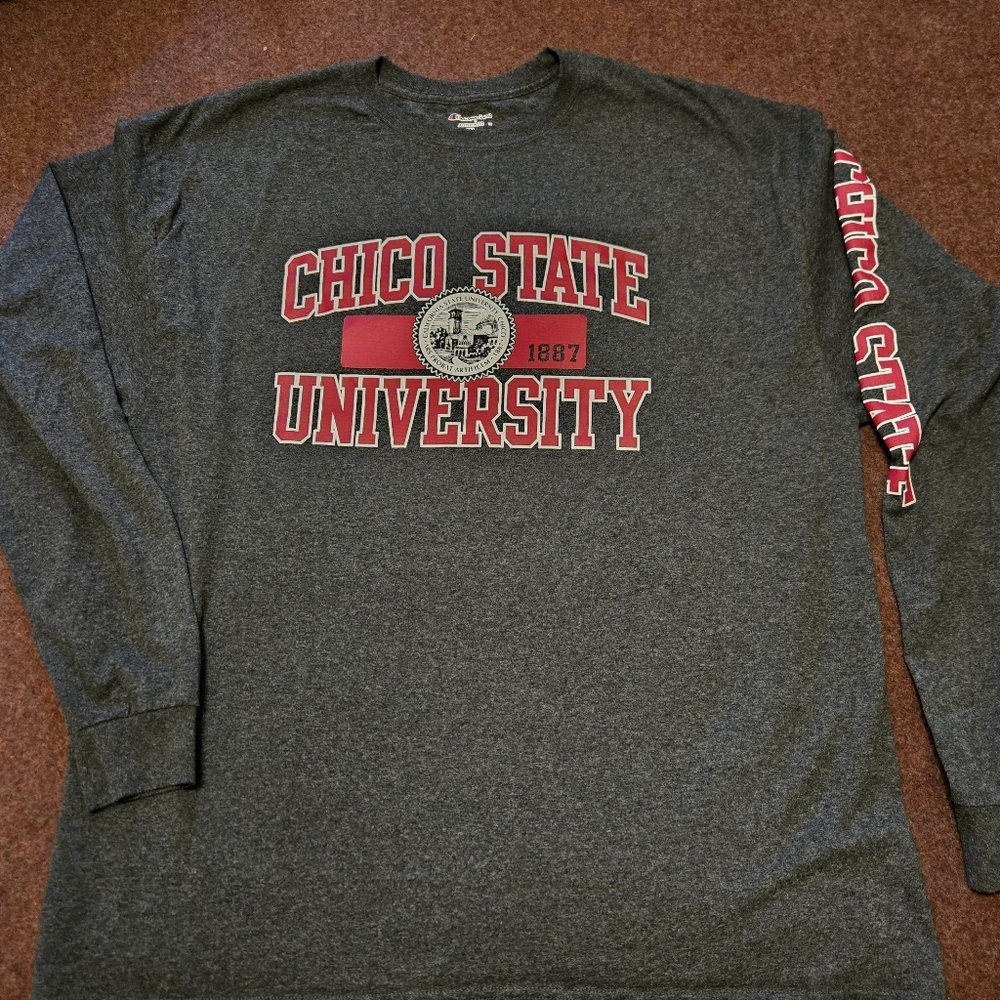Champion Brand Chico State Heather Grey 2XL Men's Shirt Like New